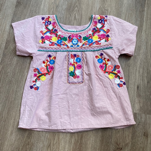 Vintage  Yzxdorwj bohemian embroidered floral cotton top ✨size m - Picture 2 of 7